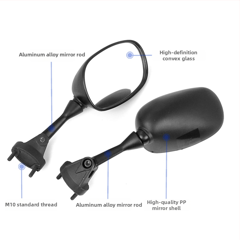 Spätné zrkadlo na motocykel pre Kawasaki ninjia 2005-2008 – puzdro z PP, tyč z hliníkovej zliatiny, model ZY1013E