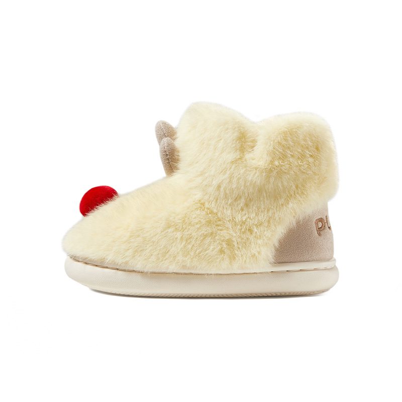 Unisex dječje pamučne čizme za zimu, s fleece podstavom, slip-on dizajn, životinjski uzorak, PVC đon