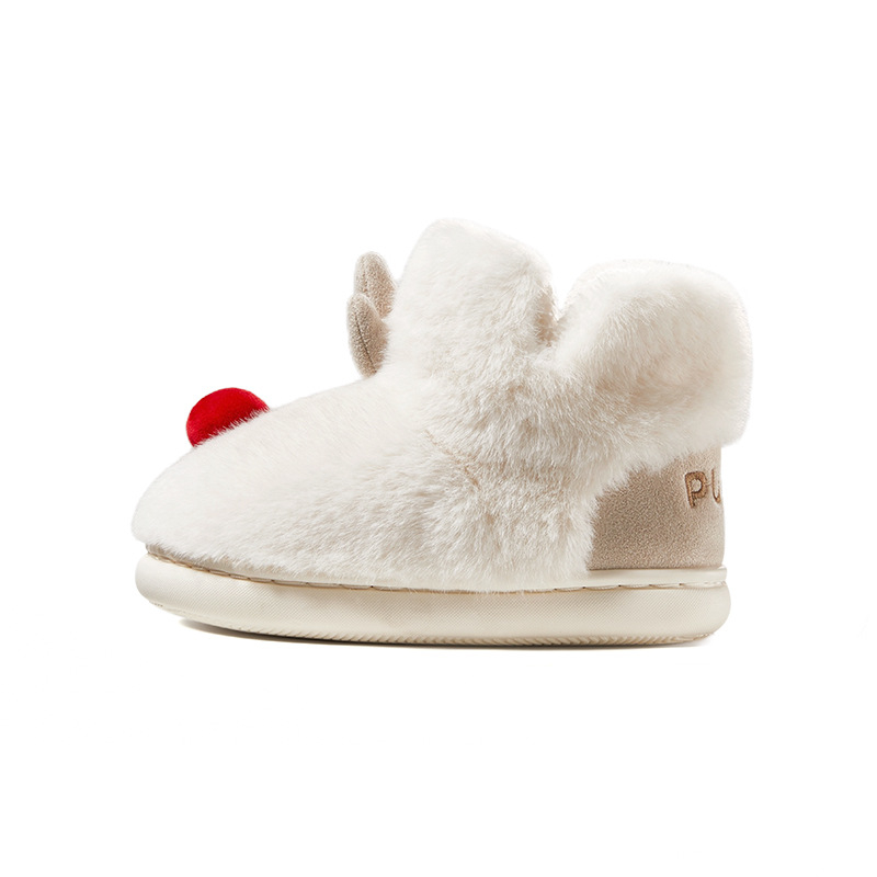 Unisex dječje pamučne čizme za zimu, s fleece podstavom, slip-on dizajn, životinjski uzorak, PVC đon