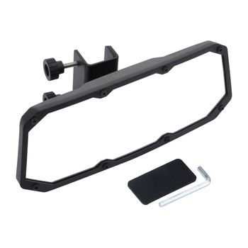 Zrcalo retrovizora za UTV, kvadratno, plastično, model UTV-Q020, ugradnja s zubastim držačem