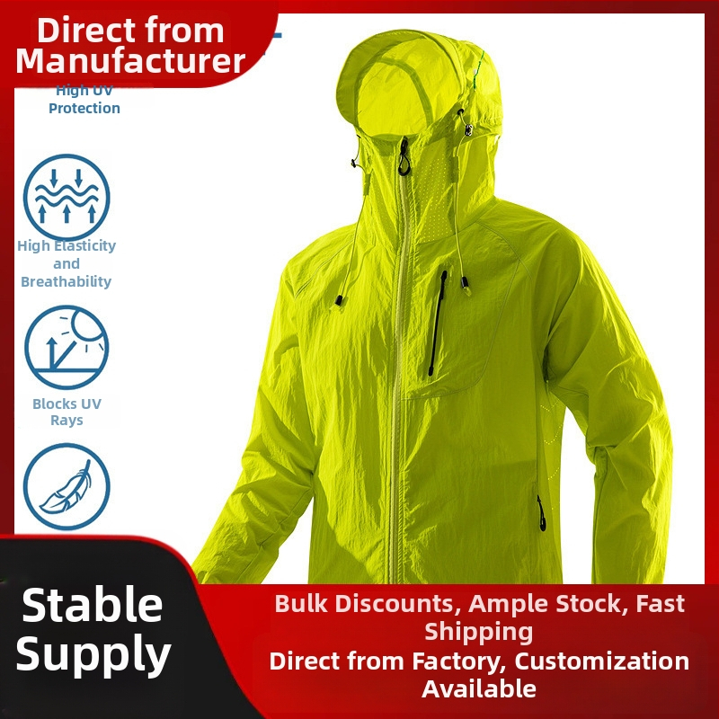 Unisex bunda s kapucňou s UV ochranou UPF100+, ľahká nylonová bunda na leto pre vonkajšie aktivity, Ice Silk vzhľad