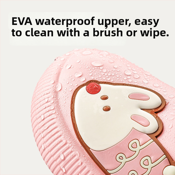 Detské bavlnené papuče — cartoon vzor, EVA horná časť a EVA podrážka, zimné teplo, unisex, vek 4-16 rokov