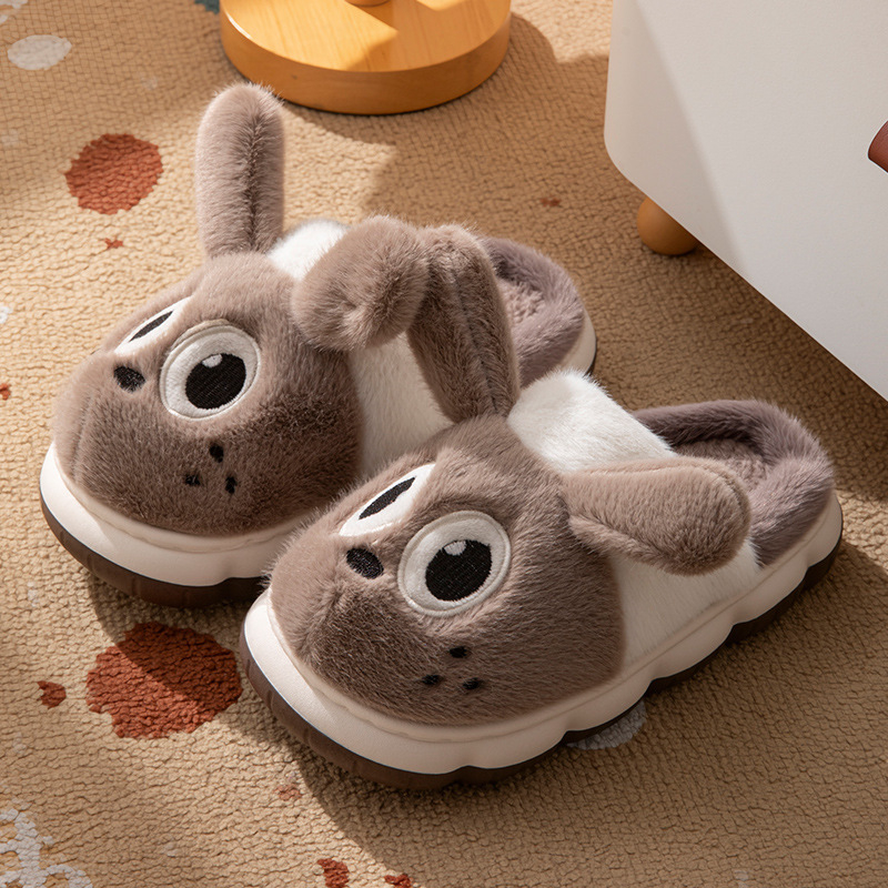 Dječje papuče od pliša za unutarnju upotrebu, cartoon motiv, unisex, PVC đon, standardne debljine, Yuqilin