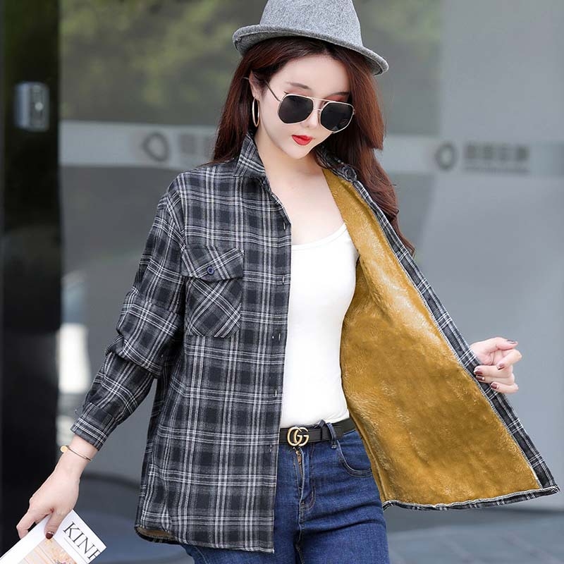 Poliester košulja s karo uzorkom, ležernog kroja, dugi rukavi, patchwork stil