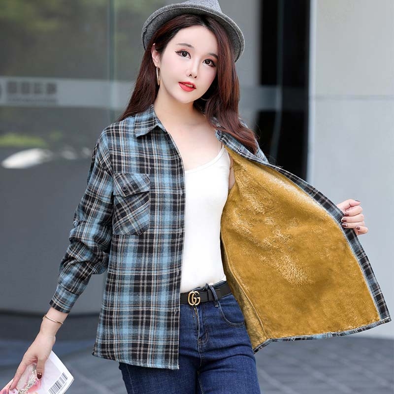 Poliester košulja s karo uzorkom, ležernog kroja, dugi rukavi, patchwork stil