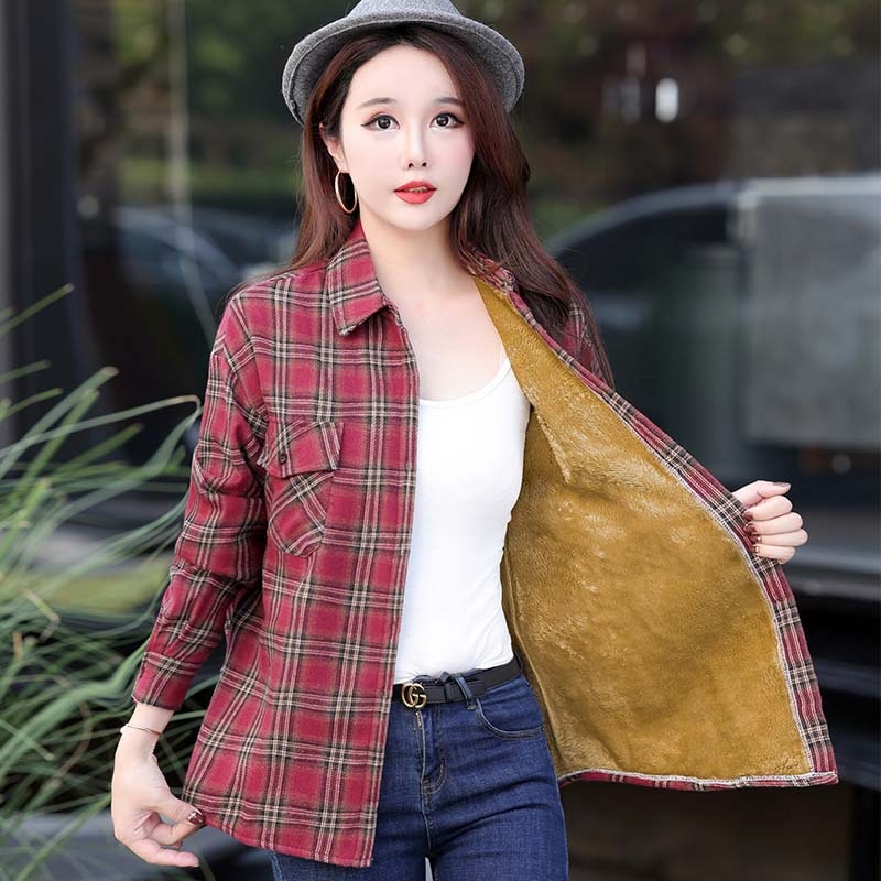 Poliester košulja s karo uzorkom, ležernog kroja, dugi rukavi, patchwork stil