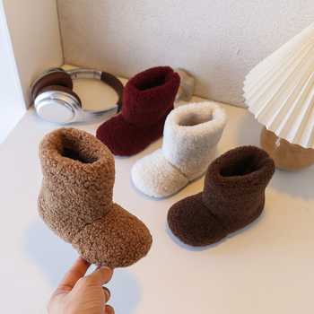 Dievčenské zimné členkové topánky, korejský štýl, kožušinový vrchný materiál, Bella FC-501, pre vek 4–16 rokov