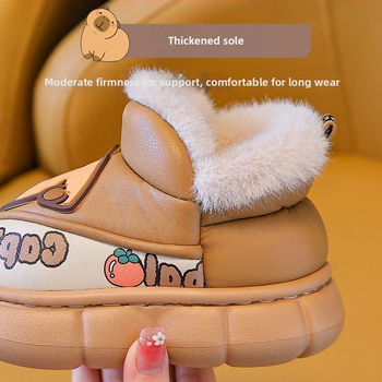 Detské papuče z fleecu s motívom kresleného seriálu, zateplené, nazúvacie slip-on, EVA podrážka, vek 1–12 rokov