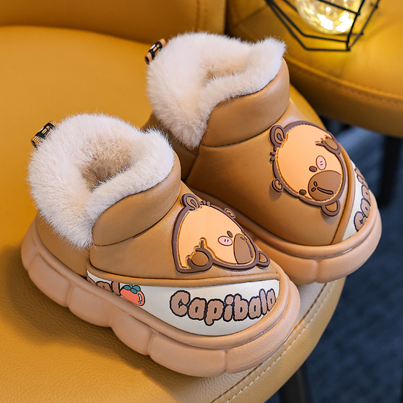 Detské papuče z fleecu s motívom kresleného seriálu, zateplené, nazúvacie slip-on, EVA podrážka, vek 1–12 rokov