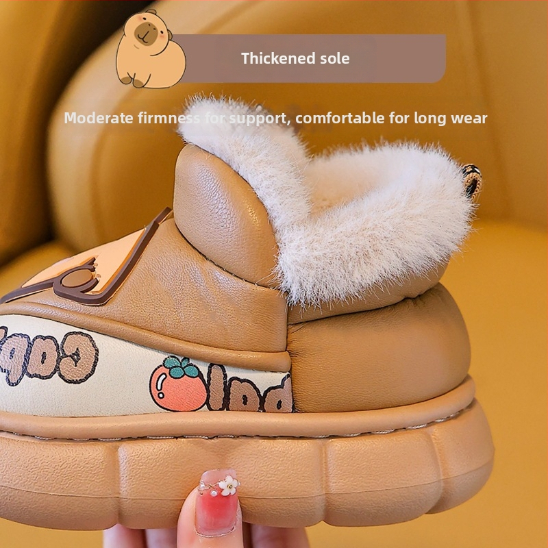 Detské papuče z fleecu s motívom kresleného seriálu, zateplené, nazúvacie slip-on, EVA podrážka, vek 1–12 rokov