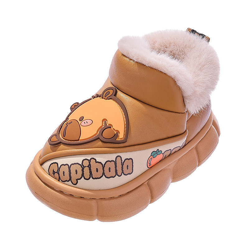 Detské papuče z fleecu s motívom kresleného seriálu, zateplené, nazúvacie slip-on, EVA podrážka, vek 1–12 rokov