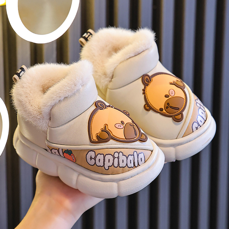 Detské papuče z fleecu s motívom kresleného seriálu, zateplené, nazúvacie slip-on, EVA podrážka, vek 1–12 rokov