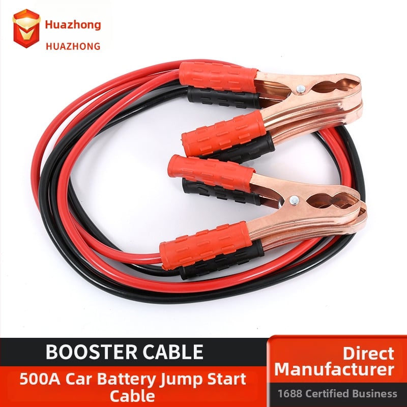 Auto avārijas kabelis akumulatoram, modeļa 500A, produkta kods 2023-014, kabeļu tips: citi vadītāji un kabeli, piemērots savienojumam ar automašīnas akumulatoru