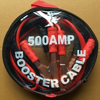 Autóakkumulátor indító kábel 500A tiszta réz csipesszel és PVC szigetelt vezetékekkel