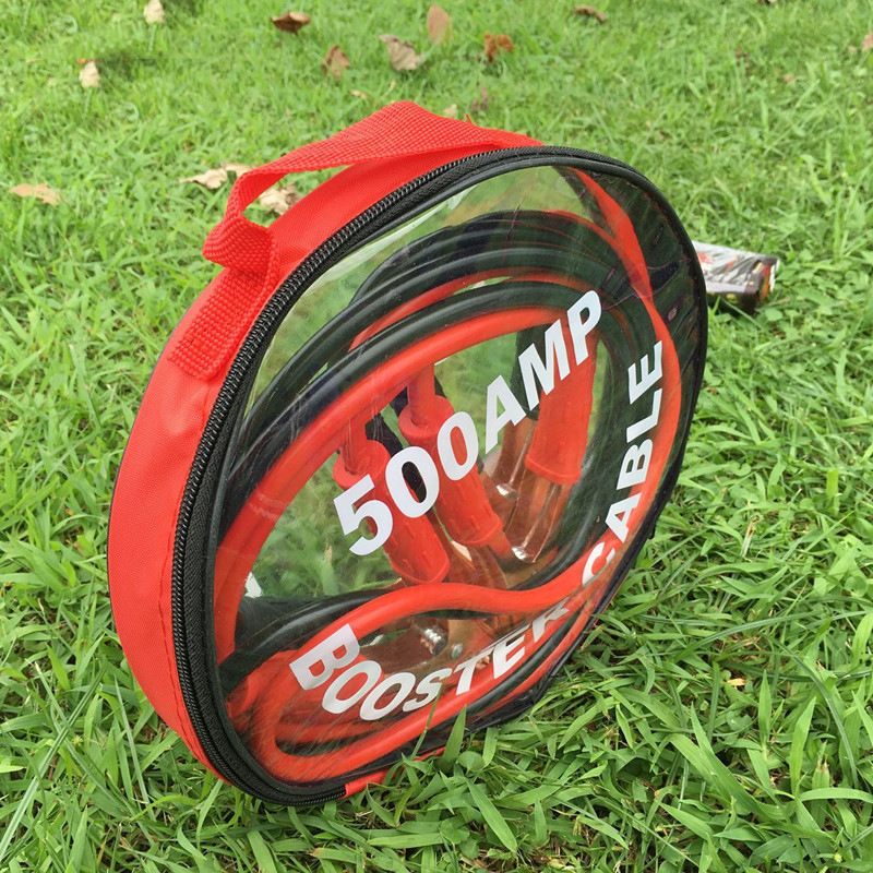 Autóakkumulátor indító kábel 500A tiszta réz csipesszel és PVC szigetelt vezetékekkel