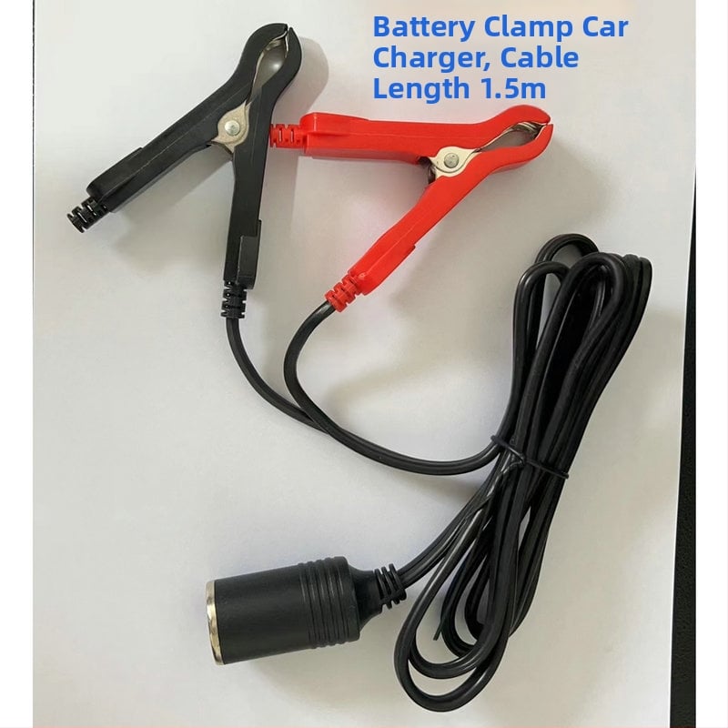 Napojni kabel za automobil s krokodilskim klipsama — vanjska uporaba, model Battery Clip Car Charger, marka Large