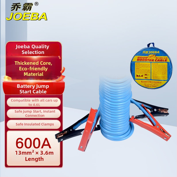 Off-road kábel na nabíjanie batérie auta – PVC, dĺžka 3.6 m, model BC-600-3.6, vhodný pre motory do 4.6 L