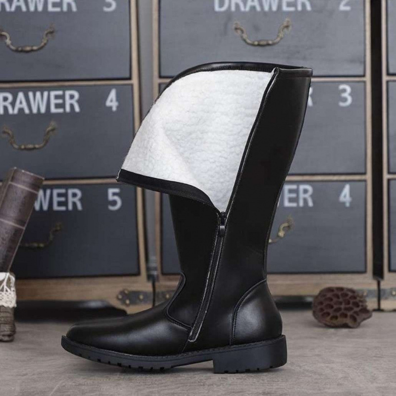 Kožené čižmy pre mužov (hovädzí nubuk; etnický štýl; rytier čižmy)