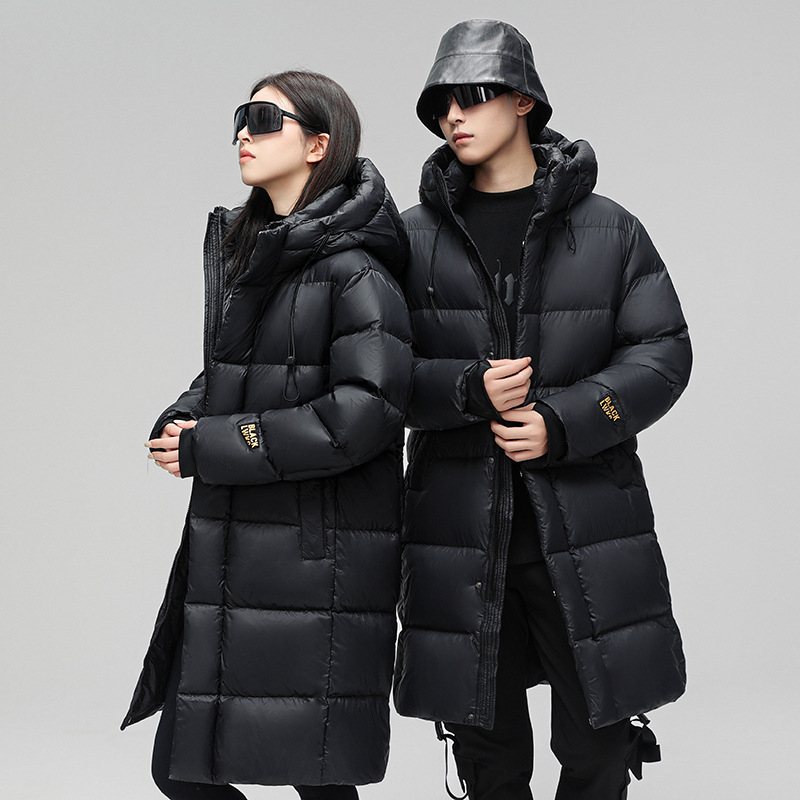 Unisex krátka prešívaná bunda s kapucňou, minimalistický štýl (Down fill weight: 150 g; Down content: 86-90%; Loft: 850; Filling: White Duck Down; Cold protection: Extreme (-50℃ to -20℃))