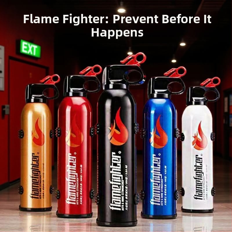 Suchý práškový hasič Flame Warrior, prenosný pre auto a domov, telo z hliníkovej plechovky, kód produktu 520, pôvod Zhejiang