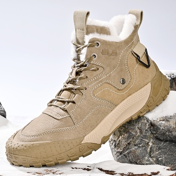 Pánske zimné čižmy Martin s fleecovou výstelkou, vrchná časť z velúru, gumová podrážka, slip-on