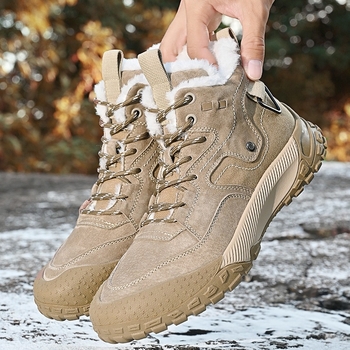 Pánske zimné čižmy Martin s fleecovou výstelkou, vrchná časť z velúru, gumová podrážka, slip-on