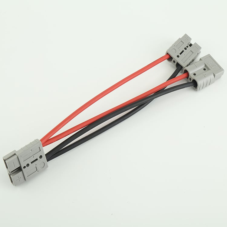 Priemyselný dvojramenný konektor nabíjania a kábel pre batériu, 2 póly, 5 m, izolácia z medi s povlakom, určené pre batériu, elektromobil, solárnu energiu