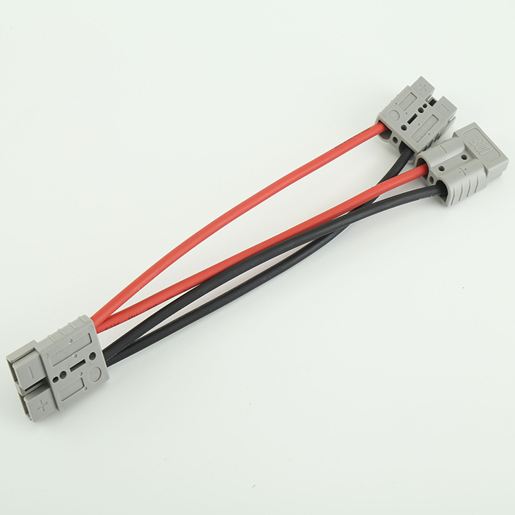 Priemyselný dvojramenný konektor nabíjania a kábel pre batériu, 2 póly, 5 m, izolácia z medi s povlakom, určené pre batériu, elektromobil, solárnu energiu