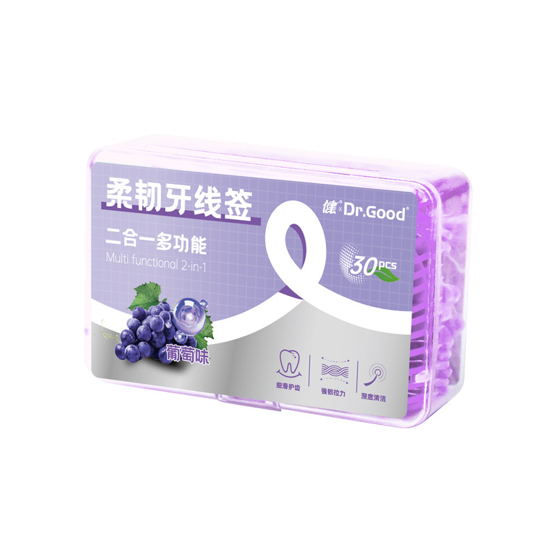 Dentálny niť Jian – ovocná príchuť, plastový materiál, jednorázová, 30–50 kusov v balení