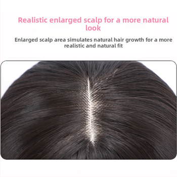 Parochňa pre ženy, 3D výmenný diel vlasov, kučeravé vlasy na temene, veľké vlny na hornej časti