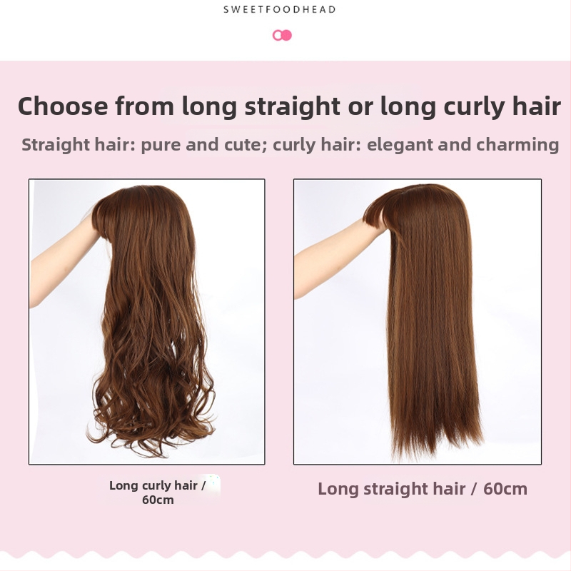 Moterų paruka, 3D viršutinė plaukų dalis su bangomis, keičiamas plaukų gabalas, dideli bangos viršuje