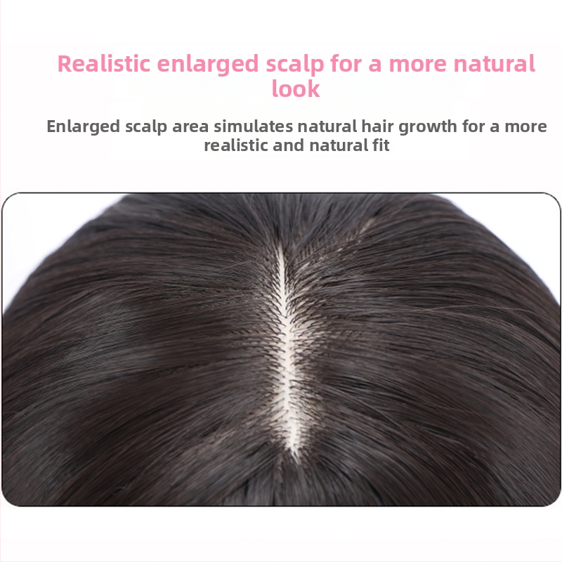 Moterų paruka, 3D viršutinė plaukų dalis su bangomis, keičiamas plaukų gabalas, dideli bangos viršuje