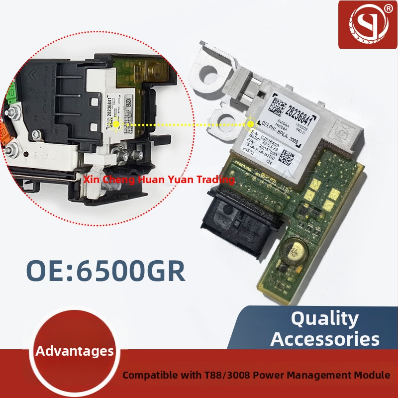 6500GR modul riadenia batérie, model 28236841, 9666527680; kód produktu 28236841 6500GR 9666527680; kompatibilný s Peugeot 3008 a Citroën C4