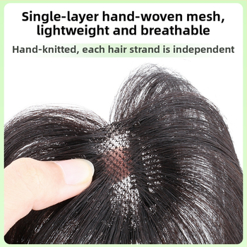 Parukos dalis iš tikrų plaukų, širdies formos, pusiau rankų audinys, tiesūs plaukai, dažoma