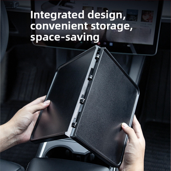 Plastmasas automobiļa ēdienu paliktnis Tesla Model Y3 ar salokāmu dizainu, snap-in uzstādīšanu un svaru 0,25 kg.