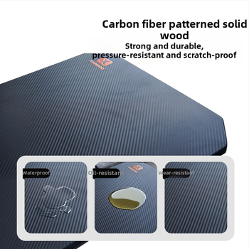 CHONGTENG Stolík do batožinového priestoru auta – drevený, zapínanie na klik, zloženie, demontáž, rotácia