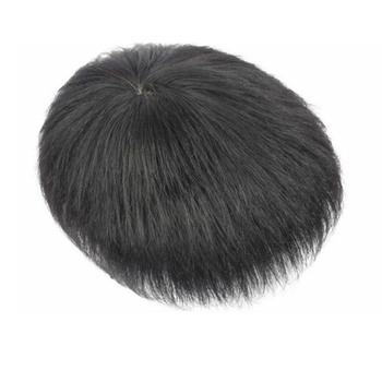 Parochňa z pravých vlasov s mechanickým upevňovacím systémom a lepiacim klipom; krátka dĺžka; vhodná pre všetky odtiene pleti; nie je vhodná pre horúce farbenie