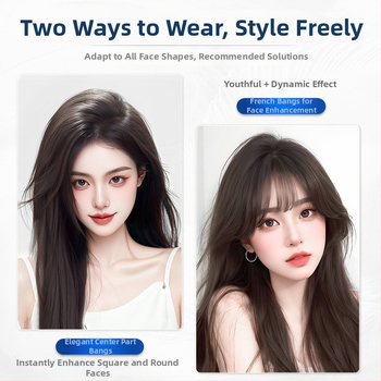 Női Wig Patch — Valódi emberi haj, egyenes, kézzel szőtt, festhető, előre hajvonal patch