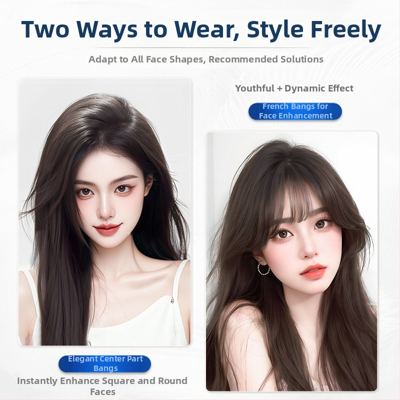 Női Wig Patch — Valódi emberi haj, egyenes, kézzel szőtt, festhető, előre hajvonal patch