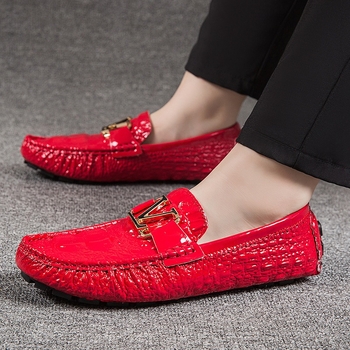 Pánske casual slip-on loafery – okrúhla špička, plochá päta, gumová podrážka, horný materiál: Super Fiber