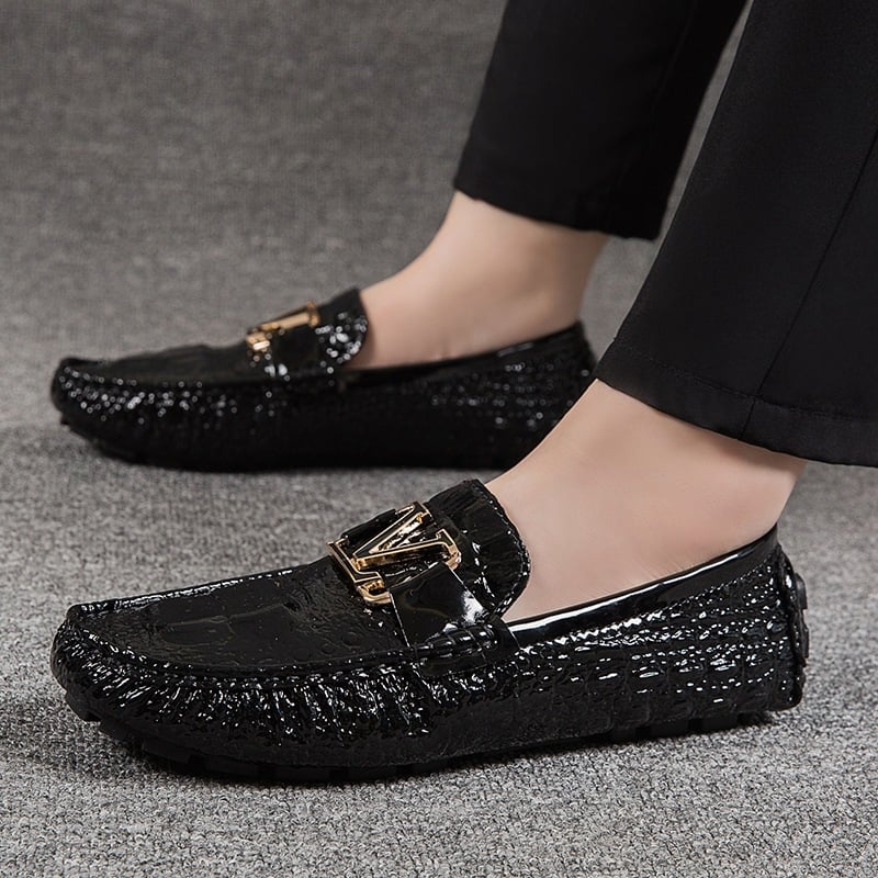 Pánske casual slip-on loafery – okrúhla špička, plochá päta, gumová podrážka, horný materiál: Super Fiber