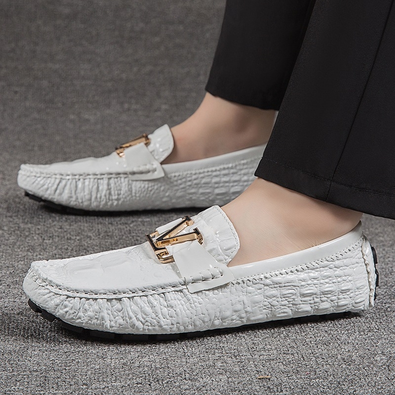 Pánske casual slip-on loafery – okrúhla špička, plochá päta, gumová podrážka, horný materiál: Super Fiber