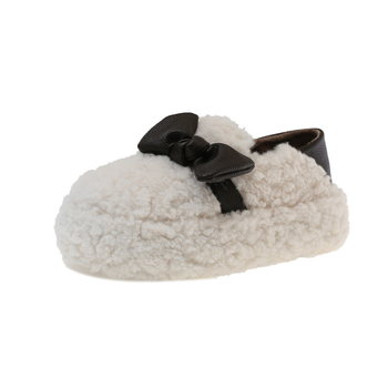 Γυναικείες παντόφλες-λοφέρ με γούνα, παχιά σόλα — βελούρ επάνω μέρος, εσωτερική επένδυση από τεχνητή γούνα, ύψος τακουνιού 3–5 cm, χαμηλός σχεδιασμός