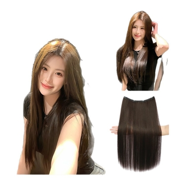 Ultra-könnyű háromrészes hajkiegészítő, volumen növelés, varrat nélküli valódi hajból készült párna, egyenes haj, magas hőmérsékletnek ellenálló selyem