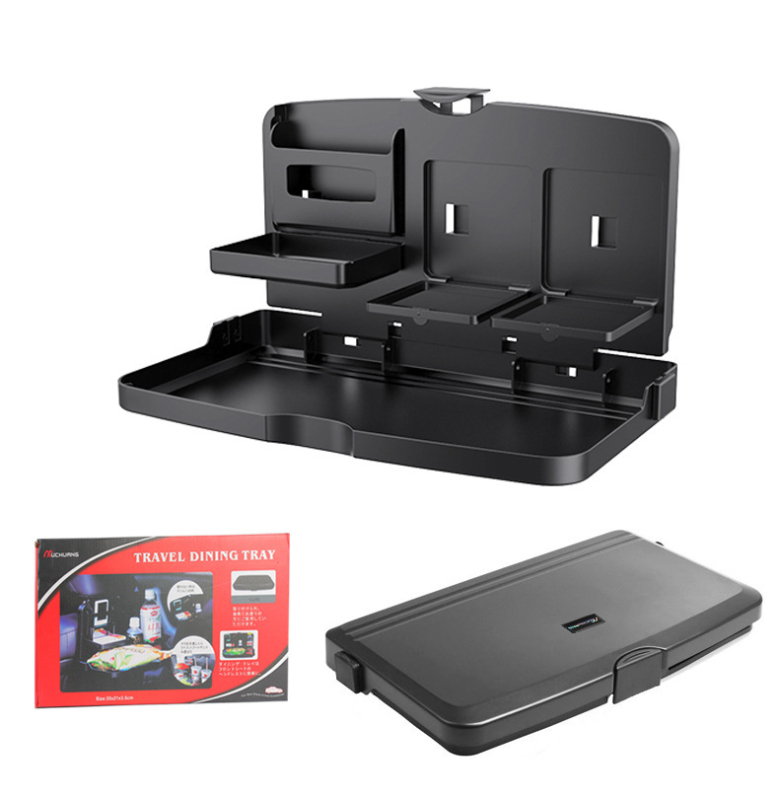 Suport pentru băuturi auto și masă de dining pentru spatele scaunului — Material: ABS; Model: Car beverage holder; Licențiată etichetă privată: Da; Ambalare: cutie colorată.