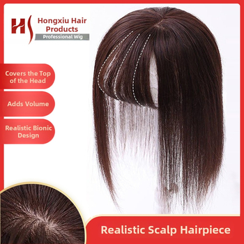 Syntetická parochňa na zakrytie šedivých vlasov, priedušná 3D ofina, stredne dlhé vlasy, model P16005/G02, vlákno odolné voči teplu, nie je vhodné pre horúce farbenie