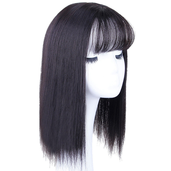 Syntetická parochňa na zakrytie šedivých vlasov, priedušná 3D ofina, stredne dlhé vlasy, model P16005/G02, vlákno odolné voči teplu, nie je vhodné pre horúce farbenie