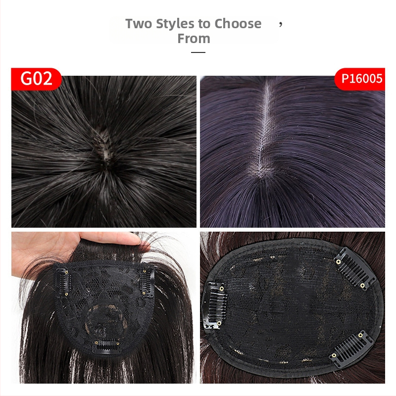 Syntetická parochňa na zakrytie šedivých vlasov, priedušná 3D ofina, stredne dlhé vlasy, model P16005/G02, vlákno odolné voči teplu, nie je vhodné pre horúce farbenie