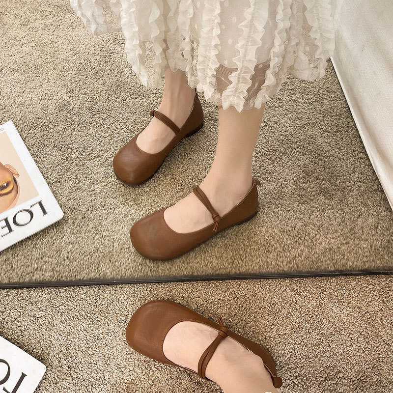 Pantofi dama plat, partea superioară din microfibră, vârf rotund, talpă din cauciuc, slip-on, talpă joasă