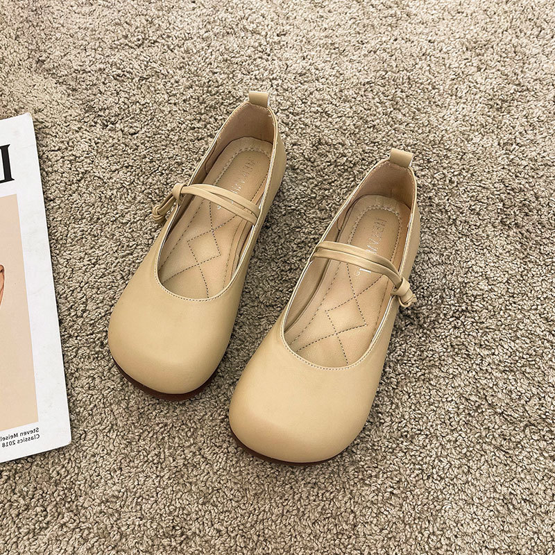 Pantofi dama plat, partea superioară din microfibră, vârf rotund, talpă din cauciuc, slip-on, talpă joasă